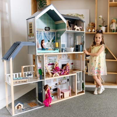 Деревянный кукольный домик «Мэделин Авеню» с мебелью, 28 предметов(7818902) - Купить по цене от 24 837.00 руб.